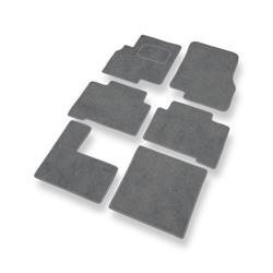 Tapis de sol velours pour Mitsubishi Grandis (2003-2011) - Premium tapis de voiture - gris - DGS Autodywan