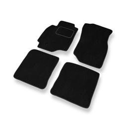 Tapis de sol velours pour Mitsubishi Lancer VII (2003-2008) - Premium tapis de voiture - noir - DGS Autodywan