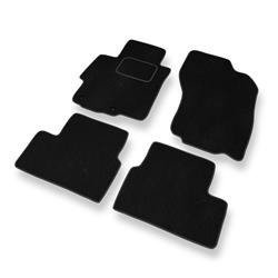 Tapis de sol velours pour Mitsubishi Lancer VIII (2007-2016) - Premium tapis de voiture - noir - DGS Autodywan