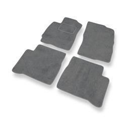 Tapis de sol velours pour Mitsubishi Outlander I (2001-2006) - Premium tapis de voiture - gris - DGS Autodywan