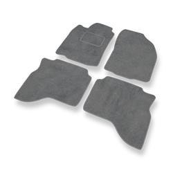 Tapis de sol velours pour Mitsubishi Pajero Sport I (1996-2008) - Premium tapis de voiture - gris - DGS Autodywan