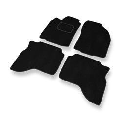 Tapis de sol velours pour Mitsubishi Pajero Sport I (1996-2008) - Premium tapis de voiture - noir - DGS Autodywan