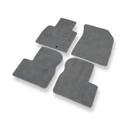 Tapis de sol velours pour Nissan Micra IV (2010-2017) - Premium tapis de voiture - gris - DGS Autodywan