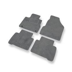 Tapis de sol velours pour Nissan Murano II (2009-2015) - Premium tapis de voiture - gris - DGS Autodywan