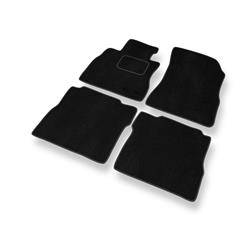 Tapis de sol velours pour Nissan Note E12 (2013-2016) - Premium tapis de voiture - noir - DGS Autodywan