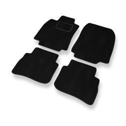 Tapis de sol velours pour Nissan Tiida I C11 (2004-2012) - Premium tapis de voiture - noir - DGS Autodywan