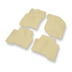 Tapis de sol velours pour Nissan X-trail I (2001-2007) - Premium tapis de voiture - beige - DGS Autodywan