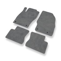 Tapis de sol velours pour Opel Corsa D (2006-2014) - Premium tapis de voiture - gris - DGS Autodywan