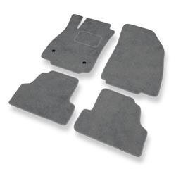 Tapis de sol velours pour Opel Mokka (2012-2019) - Premium tapis de voiture - gris - DGS Autodywan