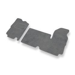 Tapis de sol velours pour Opel Movano I (1+1) (1999-2003) - Premium tapis de voiture - gris - DGS Autodywan