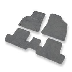 Tapis de sol velours pour Peugeot 3008 I (2009-2016) - Premium tapis de voiture - gris - DGS Autodywan