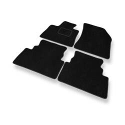 Tapis de sol velours pour Peugeot 3008 II (2016-....) - Premium tapis de voiture - noir - DGS Autodywan