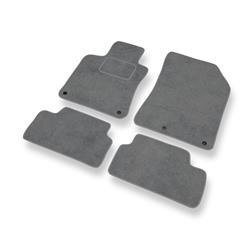 Tapis de sol velours pour Peugeot 308 II (Hayon) (2013-2021) - Premium tapis de voiture - gris - DGS Autodywan