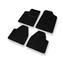 Tapis de sol velours pour Peugeot 607 (1999-2010) - Premium tapis de voiture - noir - DGS Autodywan