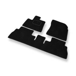 Tapis de sol velours pour Peugeot Rifter (5-places) (2019-....) - Premium tapis de voiture - noir - DGS Autodywan