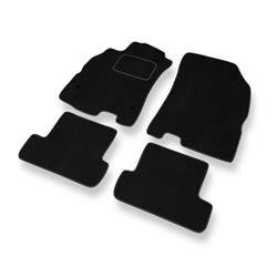 Tapis de sol velours pour Renault Fluence (2009-2016) - Premium tapis de voiture - noir - DGS Autodywan