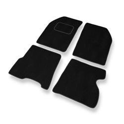 Tapis de sol velours pour Renault Kangoo I (1997-2007) - Premium tapis de voiture - noir - DGS Autodywan