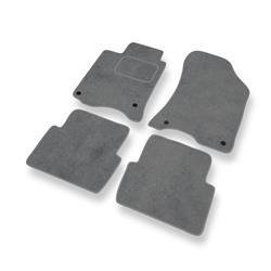 Tapis de sol velours pour Renault Laguna II (2000-2007) - Premium tapis de voiture - gris - DGS Autodywan