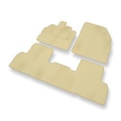 Tapis de sol velours pour Renault Scenic III (2009-2016) - Premium tapis de voiture - beige - DGS Autodywan