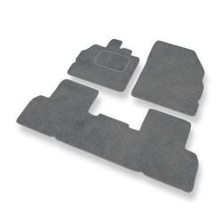 Tapis de sol velours pour Renault Scenic III (2009-2016) - Premium tapis de voiture - gris - DGS Autodywan