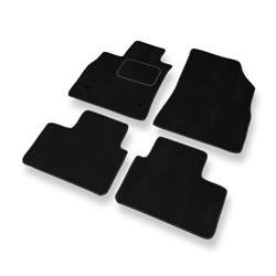 Tapis de sol velours pour Renault Talisman I (2015-....) - Premium tapis de voiture - noir - DGS Autodywan