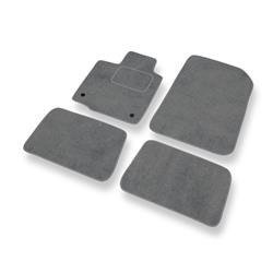 Tapis de sol velours pour Renault Twingo II (2007-2014) - Premium tapis de voiture - gris - DGS Autodywan