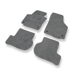 Tapis de sol velours pour Seat Altea I (2004-2015) - Premium tapis de voiture - gris - DGS Autodywan