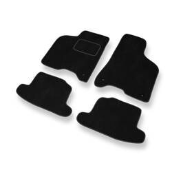 Tapis de sol velours pour Seat Arosa I, II (1997-2004) - Premium tapis de voiture - noir - DGS Autodywan