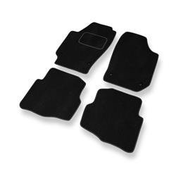 Tapis de sol velours pour Seat Cordoba II 6L (2002-2009) - Premium tapis de voiture - noir - DGS Autodywan