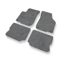 Tapis de sol velours pour Seat Leon I (1998-2006) - Premium tapis de voiture - gris - DGS Autodywan