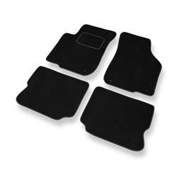 Tapis de sol velours pour Seat Leon I (1998-2006) - Premium tapis de voiture - noir - DGS Autodywan