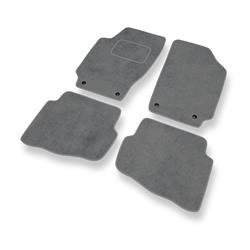 Tapis de sol velours pour Skoda Fabia I (1999-2007) - Premium tapis de voiture - gris - DGS Autodywan