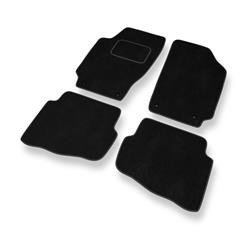 Tapis de sol velours pour Skoda Fabia I (1999-2007) - Premium tapis de voiture - noir - DGS Autodywan