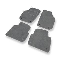 Tapis de sol velours pour Skoda Roomster I (2006-2015) - Premium tapis de voiture - gris - DGS Autodywan