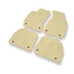 Tapis de sol velours pour Skoda Superb I (2001-2008) - Premium tapis de voiture - beige - DGS Autodywan