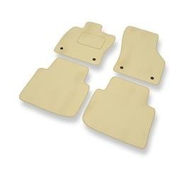 Tapis de sol velours pour Skoda Superb III (2015-....) - Premium tapis de voiture - beige - DGS Autodywan