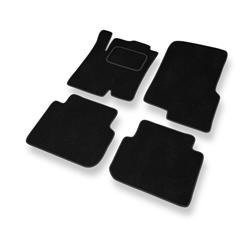 Tapis de sol velours pour Smart ForFour I (2004-2006) - Premium tapis de voiture - noir - DGS Autodywan