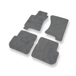 Tapis de sol velours pour Subaru Forester I (1997-2002) - Premium tapis de voiture - gris - DGS Autodywan