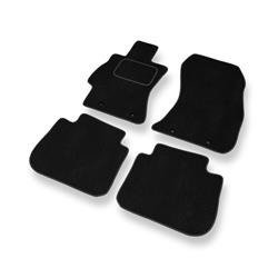 Tapis de sol velours pour Subaru Forester IV (2012-2018) - Premium tapis de voiture - noir - DGS Autodywan