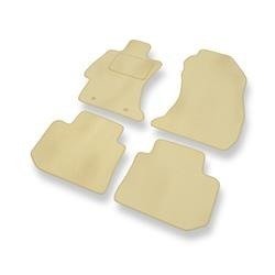 Tapis de sol velours pour Subaru XV (2012-2017) - Premium tapis de voiture - beige - DGS Autodywan