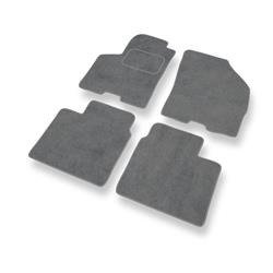 Tapis de sol velours pour Suzuki Baleno II (2015-2019) - Premium tapis de voiture - gris - DGS Autodywan