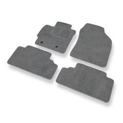 Tapis de sol velours pour Toyota Auris I (2007-2012) - Premium tapis de voiture - gris - DGS Autodywan