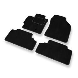 Tapis de sol velours pour Toyota Auris I (2007-2012) - Premium tapis de voiture - noir - DGS Autodywan