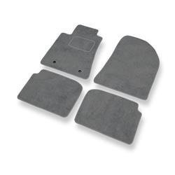 Tapis de sol velours pour Toyota Avensis II (2003-2008) - Premium tapis de voiture - gris - DGS Autodywan