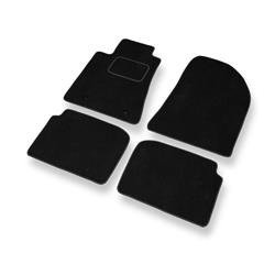 Tapis de sol velours pour Toyota Avensis II (2003-2008) - Premium tapis de voiture - noir - DGS Autodywan