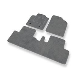 Tapis de sol velours pour Toyota Avensis Verso II (2003-2008) - Premium tapis de voiture - gris - DGS Autodywan