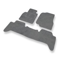 Tapis de sol velours pour Toyota Land Cruiser J100 (1998-2007) - Premium tapis de voiture - gris - DGS Autodywan