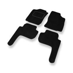 Tapis de sol velours pour Toyota Land Cruiser J90 (5 portes) (1996-2003) - Premium tapis de voiture - noir - DGS Autodywan