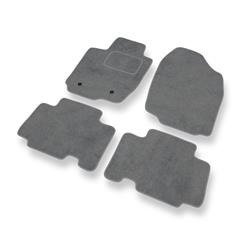 Tapis de sol velours pour Toyota RAV4 III (2005-2012) - Premium tapis de voiture - gris - DGS Autodywan