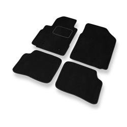 Tapis de sol velours pour Toyota Yaris I (5 portes) (1999-2005) - Premium tapis de voiture - noir - DGS Autodywan